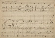 Autograph manuscript of the Variations on a Rococo Theme in A major, Opus 33, 1877. Creator: Tchaikovsky, Pyotr Ilyich (1840-1893).