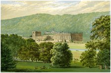 Chatsworth House, Derbyshire, home of the Duke of Devonshire, c1880. Artist: Unknown