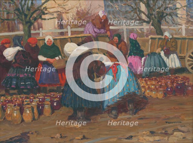 Pots at the market, 1923. Creator: Teodor Jozef Mousson.