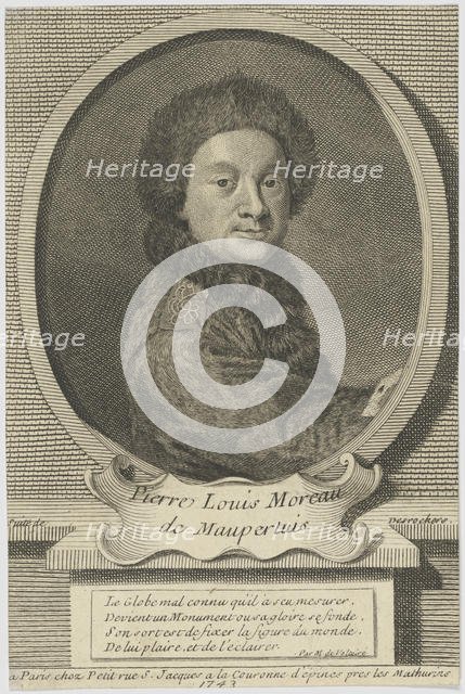 Pierre Louis Moreau de Maupertuis (1698-1759) , 1743. Creator: Desrochers, Étienne-Jehandier (1668-1741).