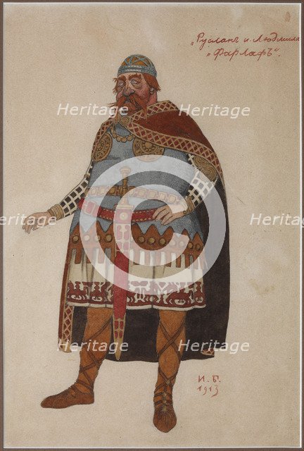 Costume design for the opera Ruslan and Lyudmila by M. Glinka.