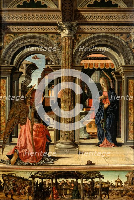 The Annunciation, 1470-1472. Artist: Del Cossa, Francesco (1436-1478)