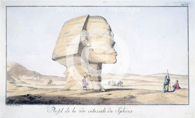 'Great Sphinx Head in Profile', 18th century. Artist: Tuscher Hafniae