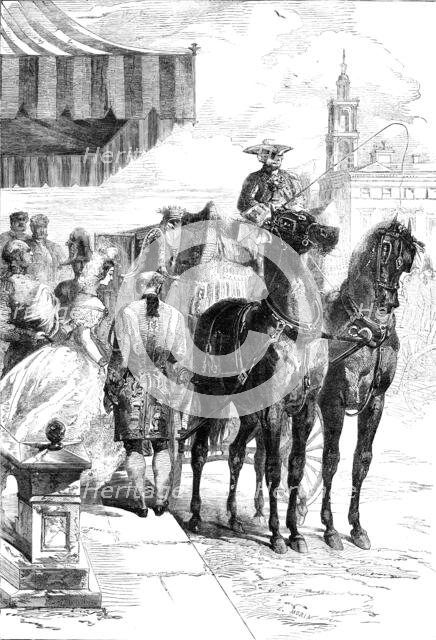 The London Season - Going to the Drawingroom, 1856.  Creator: Edmund Morin.