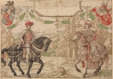 Count Jan (Johann) IV of Nassau and His Wife Maria, Countess of Loon and Heinsberg, ca 1530. Artist: Orley, Bernaert, van (1488-1541)