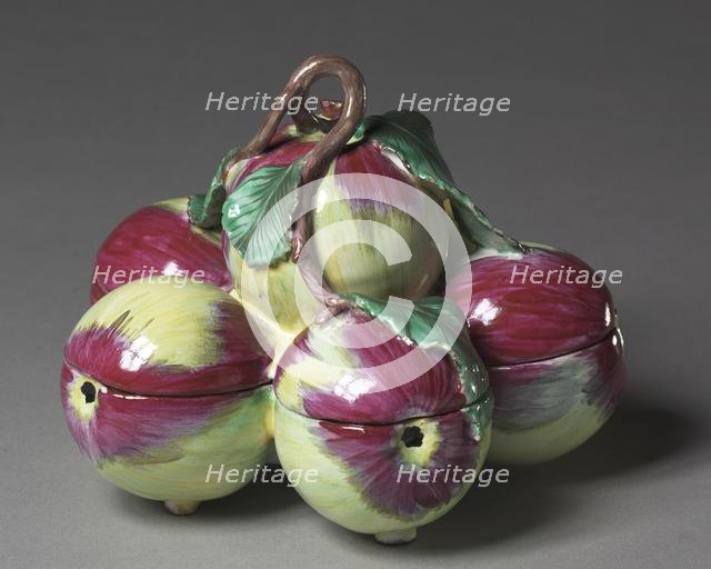 Covered Box in the Form of Six Apples, c. 1760. Creator: Sceaux Factory (French, active 1748-66).