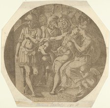 A Man Saying his Farewells to a Woman, 1540-45. Creator: Antonio Fantuzzi.