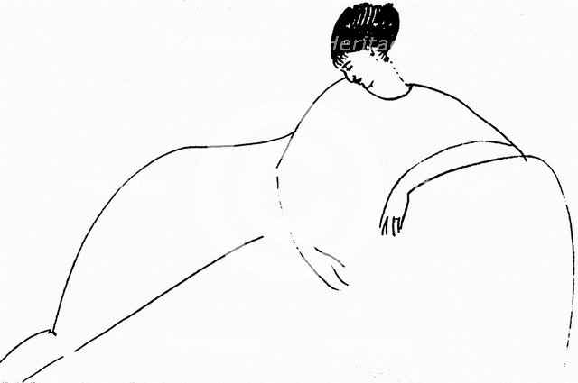 Anna Akhmatova, 1911. Artist: Modigliani, Amedeo (1884-1920)