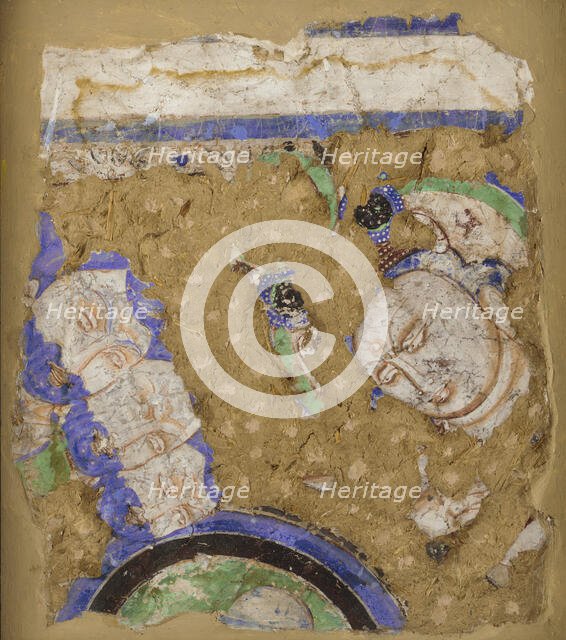 Bodhisattvas and Monks, from Cave 224, 4th-6th century. Creator: Unknown.