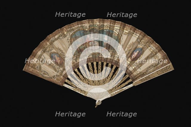 Woman's Folding Fan (image 1 of 2), c1780. Creator: Unknown.