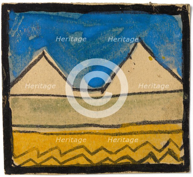 Wall Decoration Design, 1918. Artist: Schiele, Egon (1890–1918)