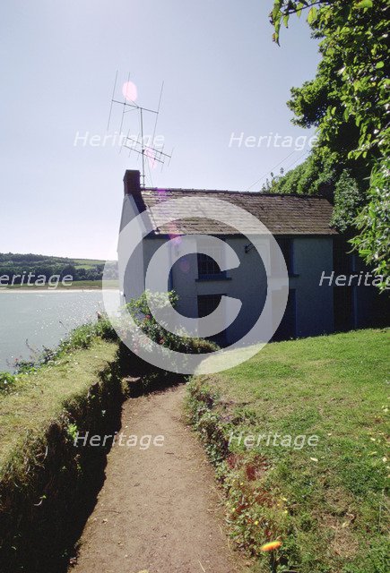Dylan Thomas's boathouse, Laugharne, Carmarthenshire, Wales. Artist: Tony Evans