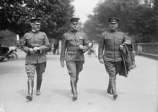 Fred R. Brown, Lt. Col. Sherer; Brown; Major Joseph Compton Castner, 1917. Creator: Harris & Ewing.