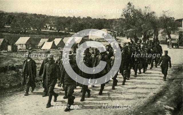 'Reorganizing the Serbian Army: troops...on Corfu Island', First World War, c1916, (c1920). Creator: Unknown.
