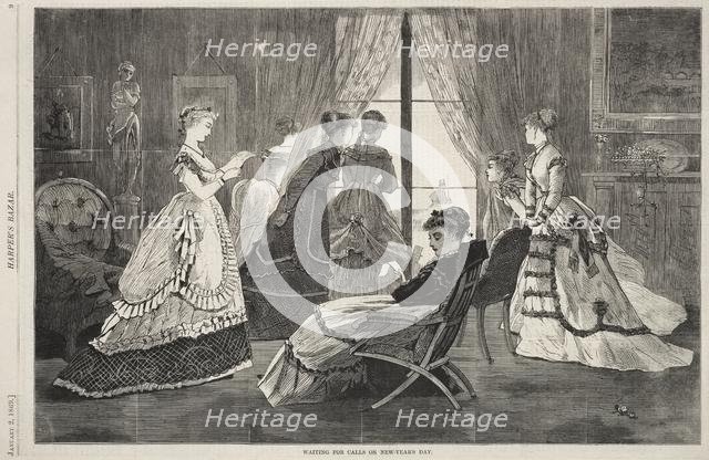 Waiting for Calls on New Year's Day, 1869. Creator: Winslow Homer (American, 1836-1910).
