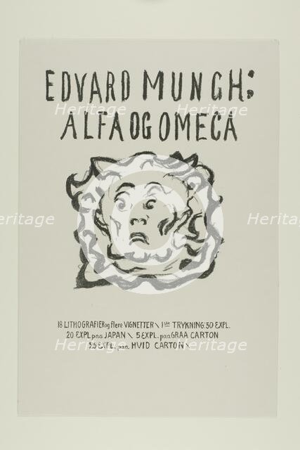 Alpha and Omega:Title Page, 1908/09. Creator: Edvard Munch.