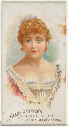 Theo, from World's Beauties, Series 1 (N26) for Allen & Ginter Cigarettes, 1888., 1888. Creator: Allen & Ginter.