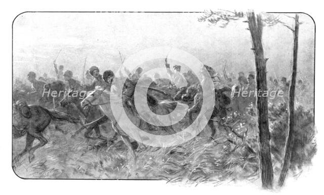 'Des Vaillants; Une charge des Circassiens de la <<Division sauvage>>, au cours de..., 1917. Creator: L.H Grondijs.