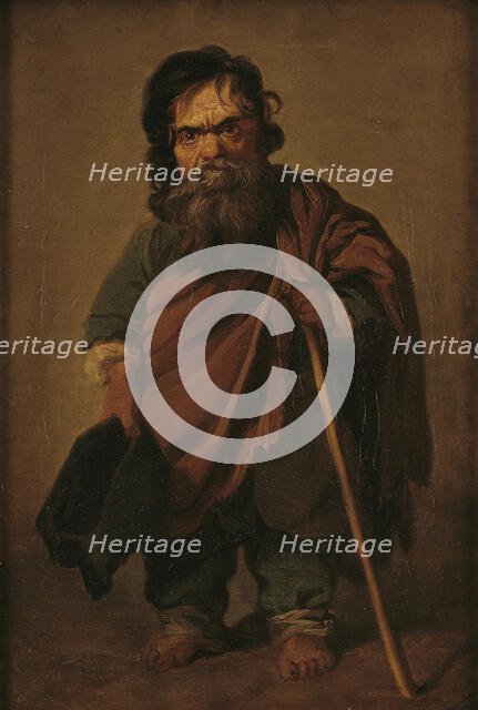 The Roman Dwarf Francesco Ravai, called Bajocco, 1773-1776. Creator: Jens Juel.