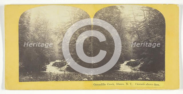 Cascadilla Creek, Ithaca, N.Y. Cascade above dam, 1860/65. Creator: J. C. Burritt.
