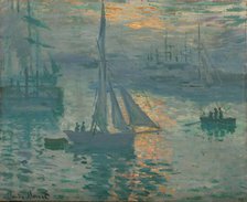 Sunrise (Marine), 1872 or 1873. Creator: Claude Monet.