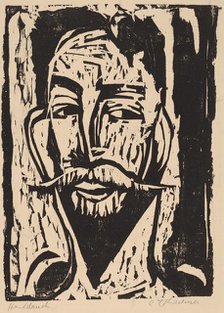 Head of Prof. Dr. Graef, 1915. Creator: Ernst Kirchner.