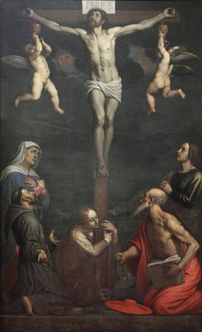 The Crucifixion with Saints, Early 17th cen.. Creator: Cresti (called Il Passignano), Domenico (1559-1638).