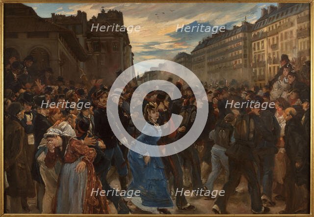 Departure of mobile units, in July 1870
, c1879. Creator: Unknown.