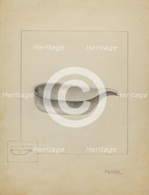 Silver Pap Boat, 1936. Creator: Francisco Alvarez.