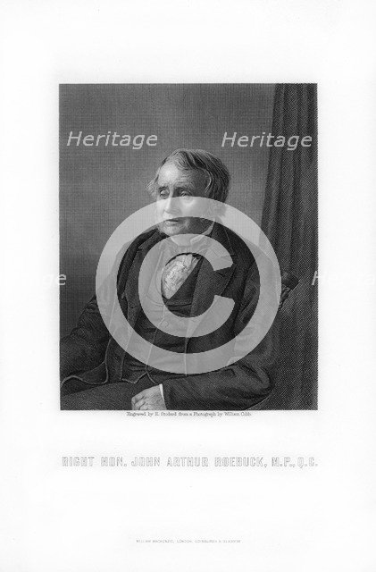 John Arthur Roebuck, British politician, (1881).Artist: E Stodart