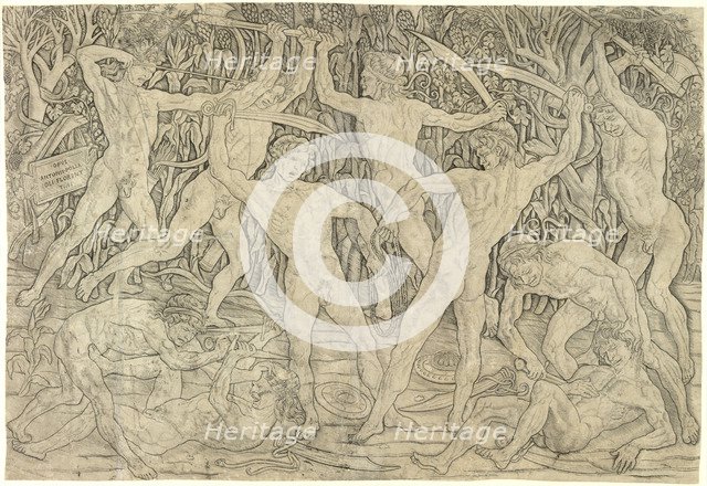 The Battle of the Nudes, 1470s. Artist: Pollaiuolo, Antonio (ca 1431-1498)