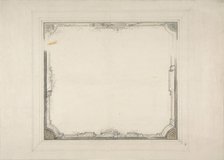 Design for a ceiling to be decorated with a trompe l'oeil balustrade, 1830-97. Creators: Jules-Edmond-Charles Lachaise, Eugène-Pierre Gourdet.