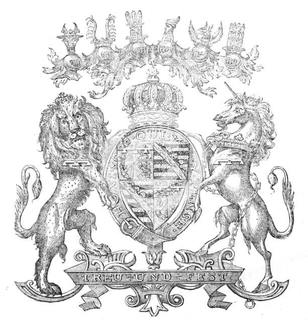 Arms of His Late Royal Highness Prince Albert, 1861. Creator: Unknown.