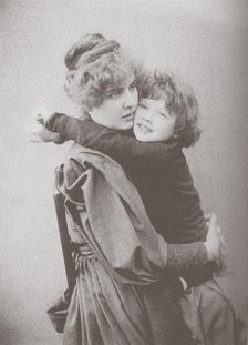 Constance Wilde with son Cyril. Artist: Anonymous  