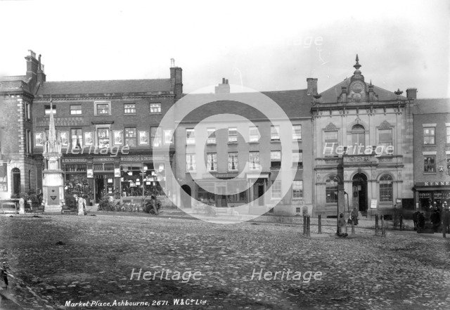 Market Place, Ashbourne, Derbyshire, 1890-1910. Artist: Unknown