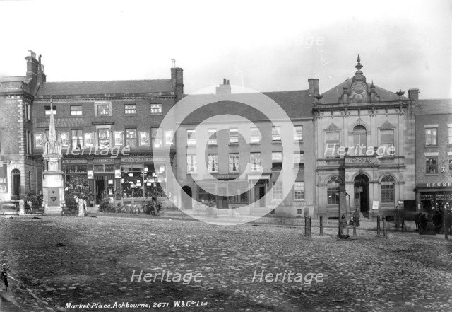 Market Place, Ashbourne, Derbyshire, 1890-1910. Artist: Unknown