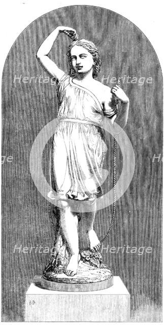 The International Exhibition: Thorneycroft's "Skipping Girl", statuette...by Minton and Co., 1862. Creator: Unknown.