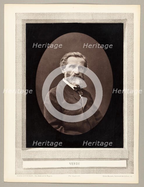 Giuseppe Verdi (Italian composer, 1813-1901), c. 1872. Creator: Ferdinand J. Mulnier.