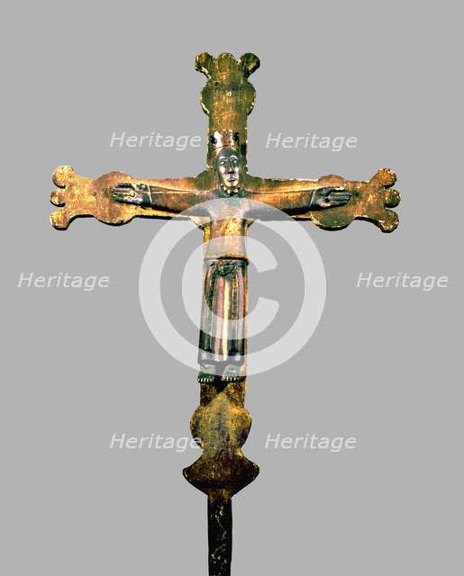 Christ in Majesty from Organyà, in polychromed wood.