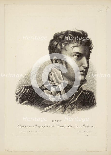 Portrait of General Count Jean Rapp (1772-1821). Creator: Badoureau, Jean-François (ca 1789-1822).