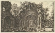 The so-called Grotto of Egeria (Veduta della fonte e delle spelonche d'Egeria fuor del..., ca. 1766. Creator: Giovanni Battista Piranesi.