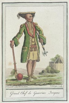 Costumes de Différents Pays, 'Grand Chef de Guerriers Iroquois', c1797. Creator: Jacques Grasset de Saint-Sauveur.