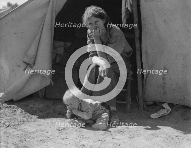 Eighteen year-old mother from Oklahoma, now a California migrant, 1937. Creator: Dorothea Lange.