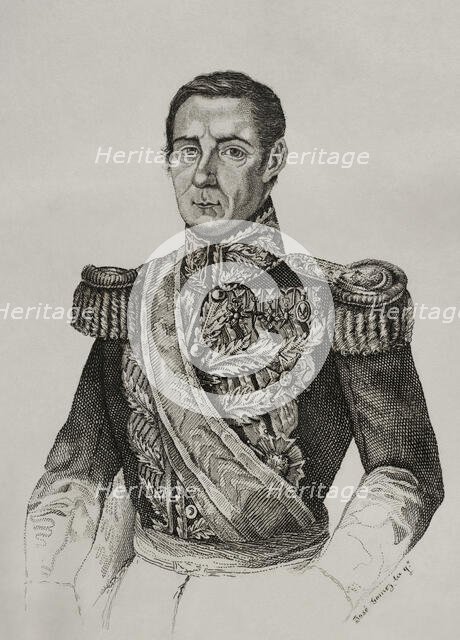Jerónimo Valdés y Sierra (1784-1855), 1st count of Torata and count of Villarin, 1845. Creator: Jose Gomez.