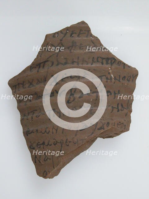 Ostrakon, Coptic, 7th century. Creator: Unknown.