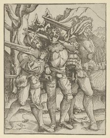 Three Soldiers with Muskets, ca. 1511-15. Creator: Hans Schäufelein the Elder.