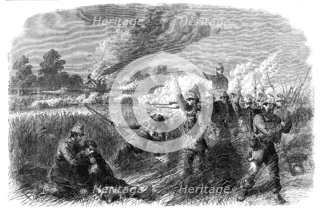 The Civil War in America: fight at Hainsville, on the Upper Potomac - advance of the..., 1861. Creator: Unknown.