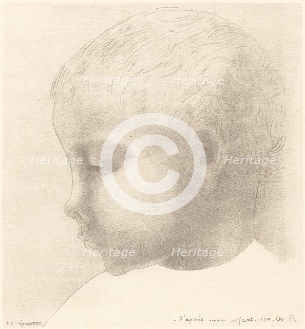 Mon Enfant (My Child), 1892. Creator: Odilon Redon.