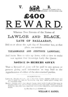 'Government Notice - For Lawlor and Black', c1854, (1902). Artist: Unknown.