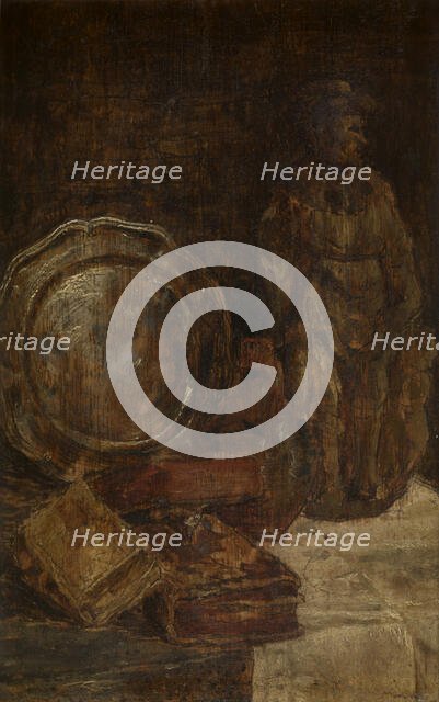 Still Life with Pewter Dish, 1870. Creator: Willem Linnig II.